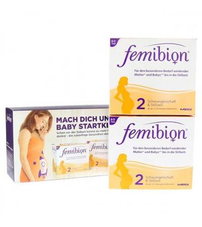Витамины беременным женщинам FEMIBION Schwangerschaft 2 D3+DHA+400 μg Folat 2 х 2 X 60 шт Merck