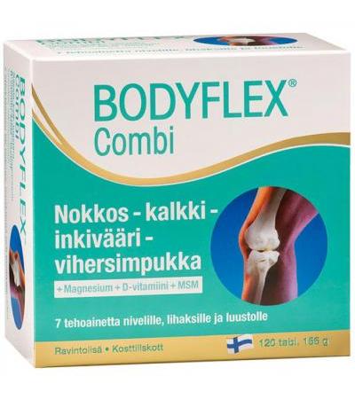 Витамины Bodyflex Combi минерально-растительный экстракт-мидии-кальций-магний + витамин D + MSM 120 таблеток Hankintatukku