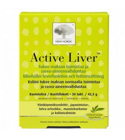 Витамины для печени Active Liver 30 таблеток New Nordic