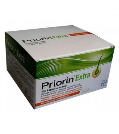 Витамины для роста волос Priorin Extra 180 капсул Bayer