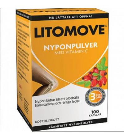 Витамины для суставов LITOMOVE с шиповником 100 капсул LITOMOVE