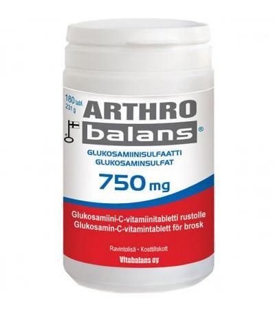 Витамины для суставов с глюкозамином Arthro Balans 750 mg 180 таблеток Vitabalans артро баланс