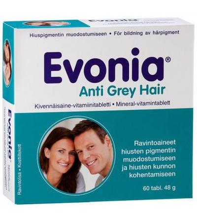 Витамины Evonia Anti Grey Hair против седины 60 шт Hankintatukku