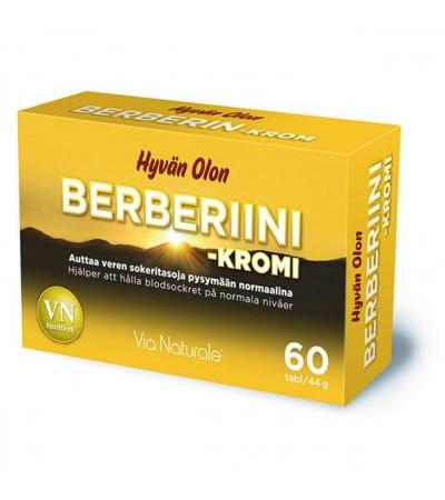Витамины Hyvän Olon Berberiini-Kromi 60 таблеток Via Naturale