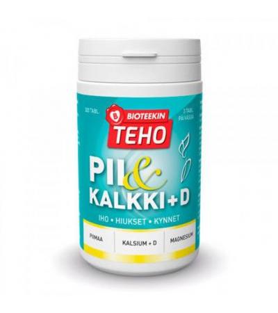 Витамины Кальций Магний Кремний и витамин D Bioteekin Teho PII & Kalkki + D 300 таблеток Bioteekki