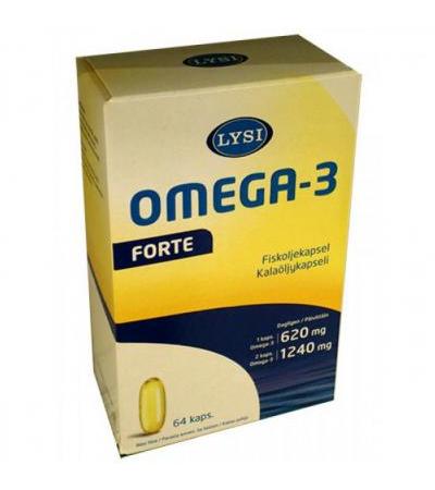 Витамины LYSI Омега-3 FORTE для всей семьи 64 капсул LYSI