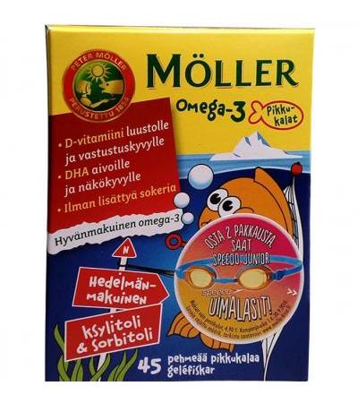 Витамины Меллер Омега-3 для детей Moller Omega-3 Pikkukalat 45 капсул Moller