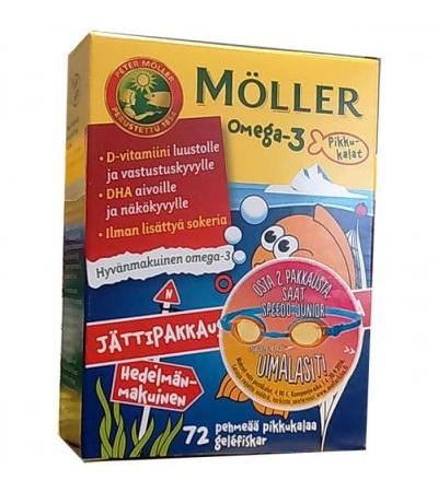 Витамины Меллер Омега-3 для детей Moller Omega-3 Pikkukalat 72 капсулы Moller