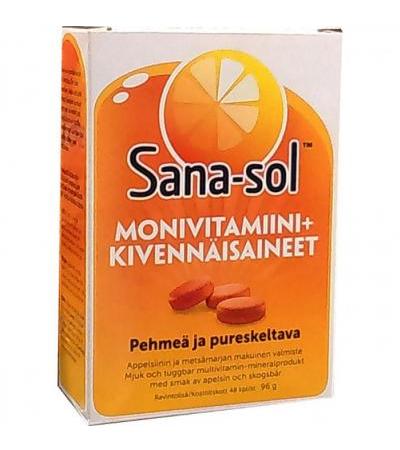 Витамины мультивитамины Monivitamiini 48 жевательных таблеток Sana-Sol