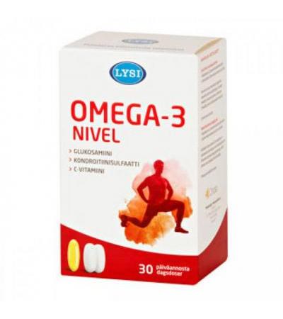 Витамины Омега-3 для суставов Omega-3 NIVEL 30 капсул + 60 таблеток LYSI