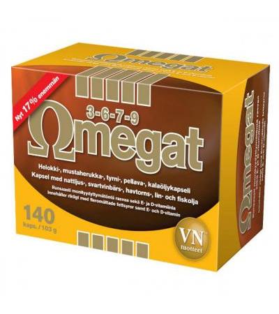 Витамины Omegat  Омега 3 6 7 9 140 капсул Via Naturale