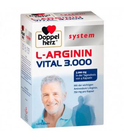 Витамины с аминокислотами L-аргинина L-Arginin Vital 3.000 system 120 капсул DoppelHerz