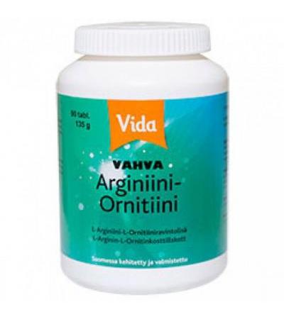 Витамины с аргенином аминокислоты для сосудов Arginine-Ornithine 90 таблеток Vida