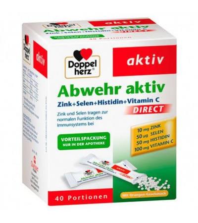 Витамины с цинком селеном и витамином С  Abwehr Aktiv в пакетиках 40 шт DoppelHerz