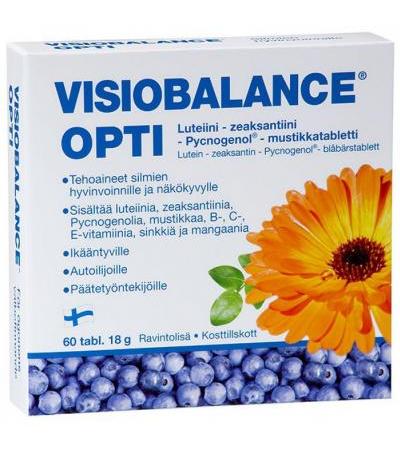 Витамины с экстрактом черники Visiobalance Opti 60 таблеток Hankintatukku