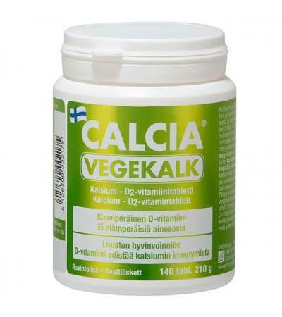 Витамины с Кальцием Calcia Vegekalk 400 мг + D2 10 мкг 140 таблеток Hankintatukku
