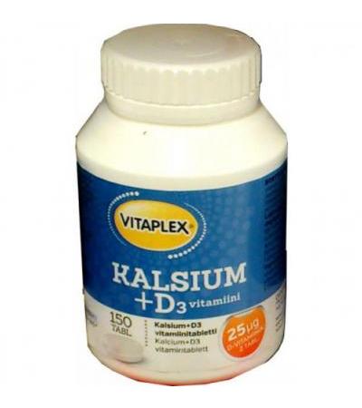 Витамины с Кальцием KALSIUM+D3 150 таблеток Vitaplex