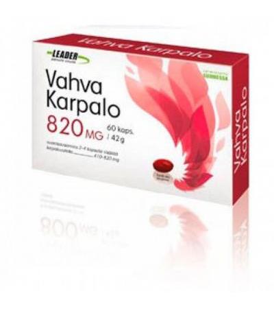 Витамины с клюквой Vahva Karpalo 820 mg 60 капсул Leader
