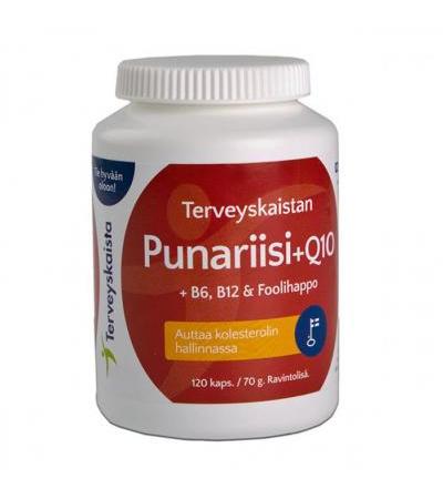 Витамины с красным рисом Punariisi + Q10 120 таблеток Terveyskaista