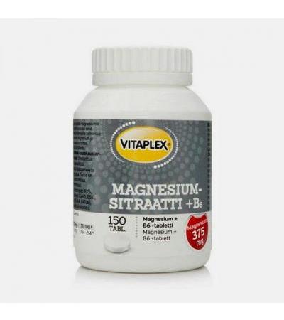 Витамины с магнием Magnesiumsitraatti + B6 150 таблеток Vitaplex