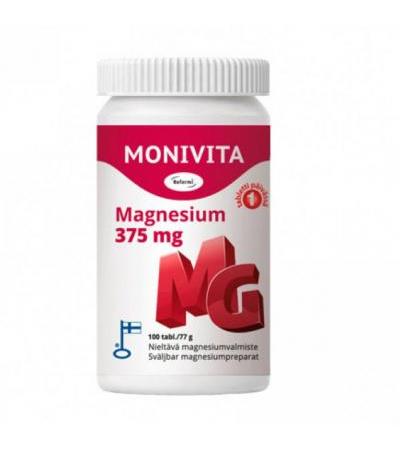 Витамины с магнием Monivita Magnesium 375 mg 100 таблеток Monivita