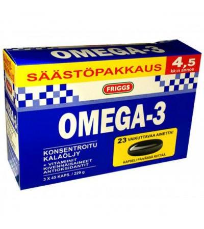 Витамины с рыбим жиром Friggs Омега-3 Value Pack 135 капсул Midsona