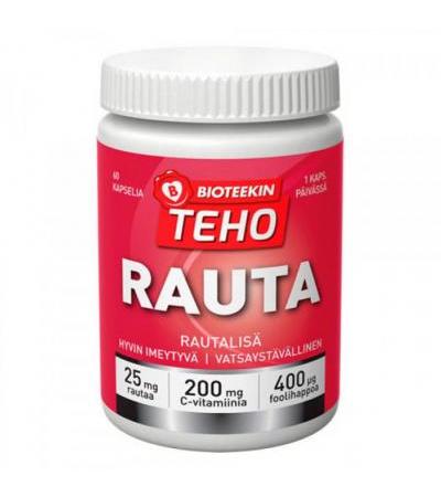 Витамины с железом Teho Rauta 60 капсул Bioteekki