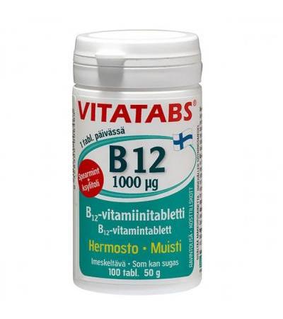 Витамины Vitatabs B12 1000 мкг 100 таблеток Hankintatukku