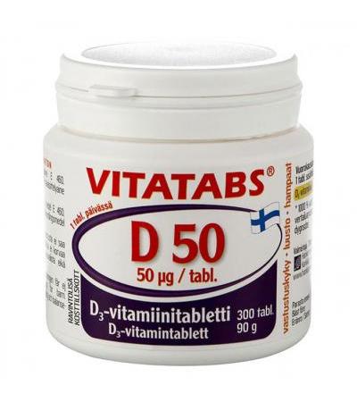 Витамины Vitatabs D50 300 таблеток Hankintatukku