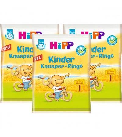 Воздушные кольца для детей HiPP Knusperringe 3 Х 25 гр Hipp