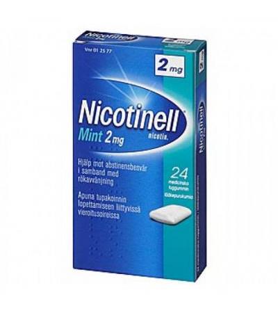 Жевательная резинка NICOTINELL MINT 2 MG 24 шт NICOTINELL