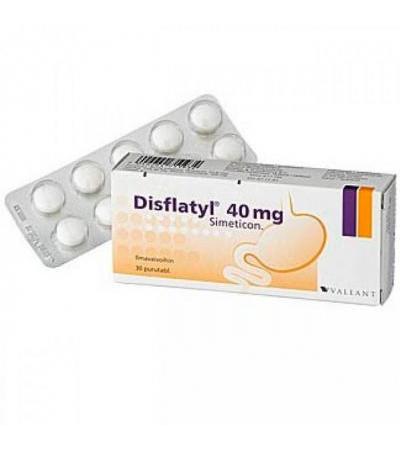 Жевательные таблетки от метеоризма DISFLATYL 40 мг 100 шт Meda Pharma