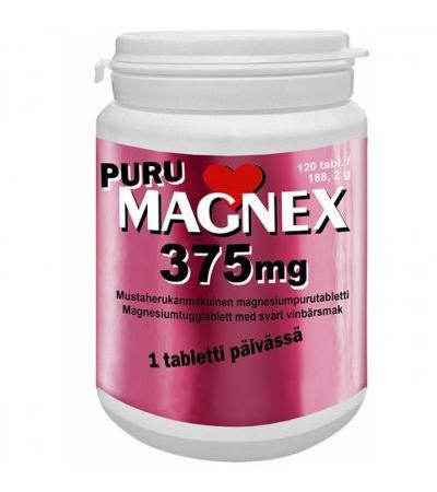 Жевательные таблетки с магнием MAGNEX 375 mg 120 шт Vitabalans
