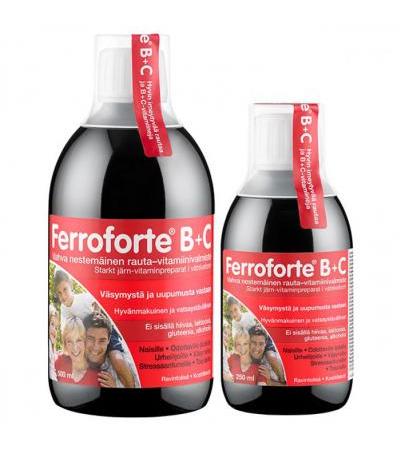 Жидкое железо Ferroforte B + C 500 мл Hankintatukku