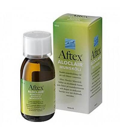 Жидкость для полоскания и заживления ран, язв во рту Aftex ALOCLAIR MUNSKOLI 120 ML Meda OTC